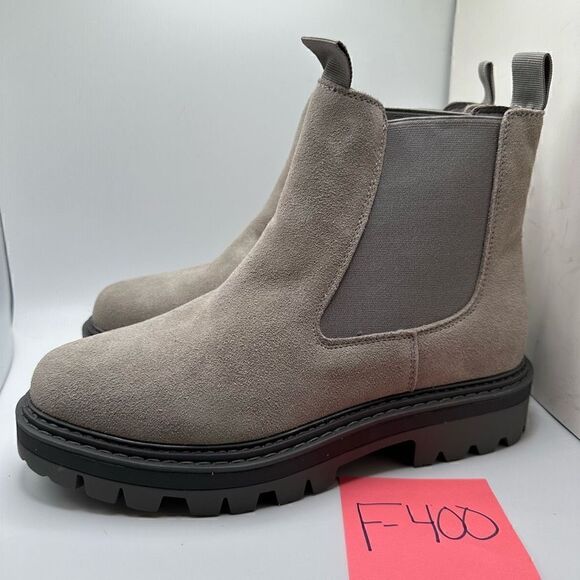 CUSHIONAIRE Women's Genuine Suede Chelsea boot +Memory Foam 9.5 WIDE GRAY - Picture 3 of 7